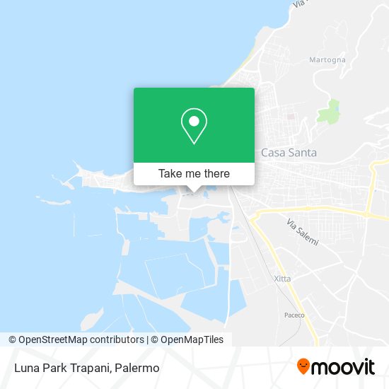 Luna Park Trapani map