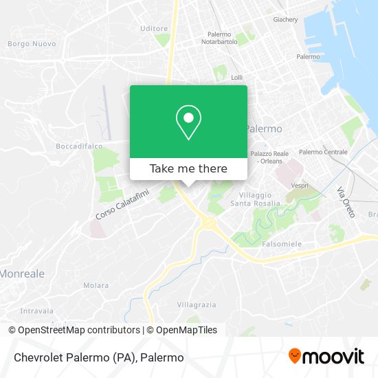 Chevrolet Palermo (PA) map