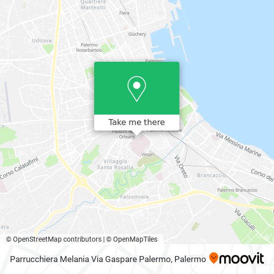 Parrucchiera Melania Via Gaspare Palermo map