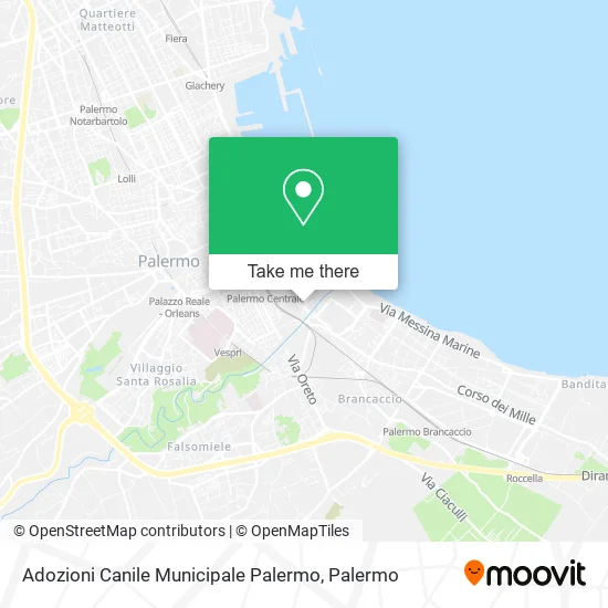 Adozioni Canile Municipale Palermo map