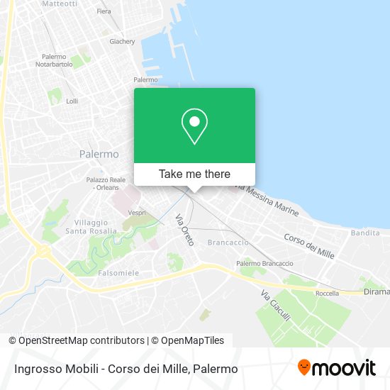 Ingrosso Mobili - Corso dei Mille map