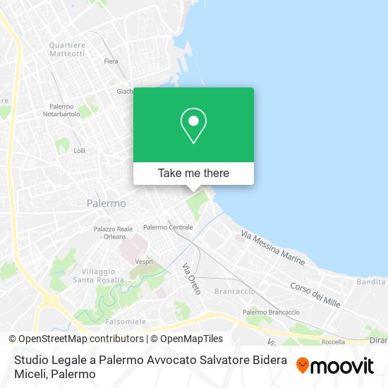 Studio Legale a Palermo Avvocato Salvatore Bidera Miceli map