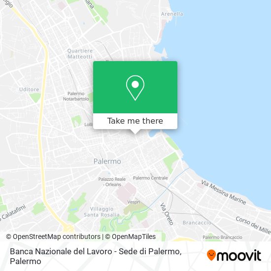 Banca Nazionale del Lavoro - Sede di Palermo map