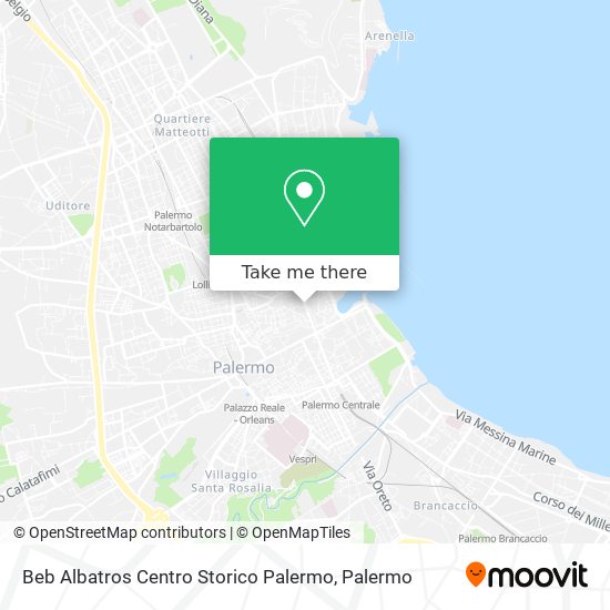 Beb Albatros Centro Storico Palermo map