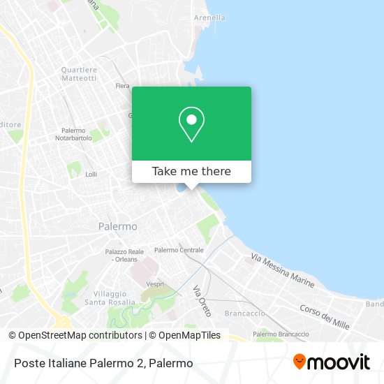 Poste Italiane Palermo 2 map