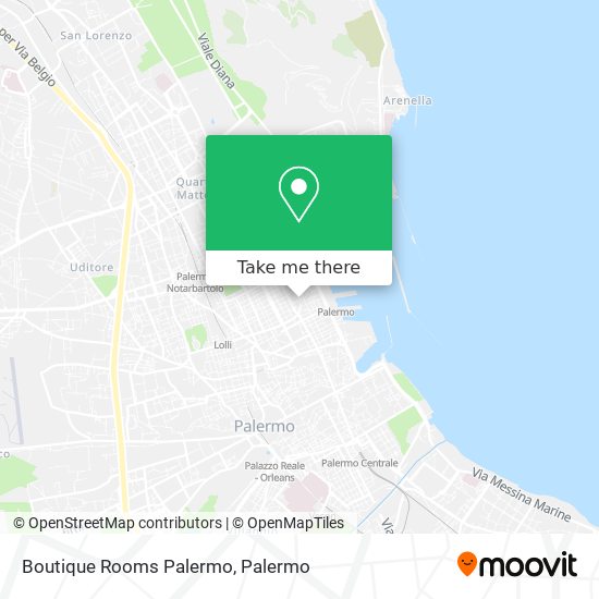 Boutique Rooms Palermo map