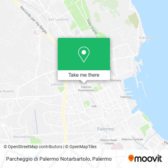 Parcheggio di Palermo Notarbartolo map