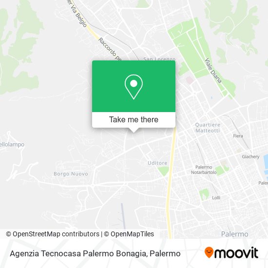 Agenzia Tecnocasa Palermo Bonagia map