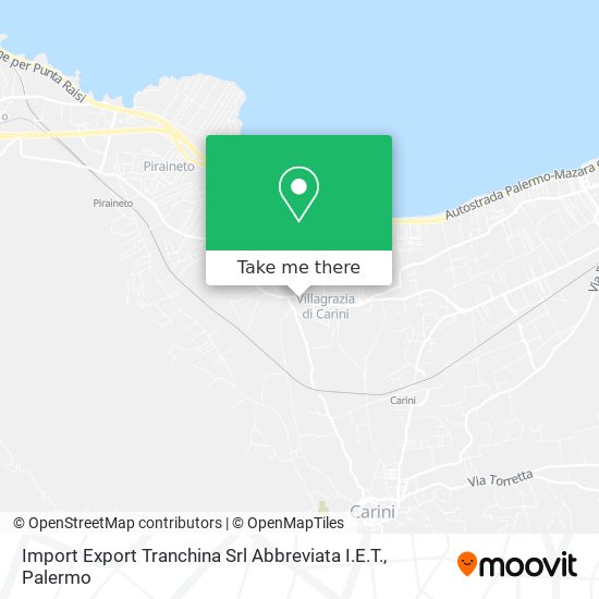 Import Export Tranchina Srl Abbreviata I.E.T. map