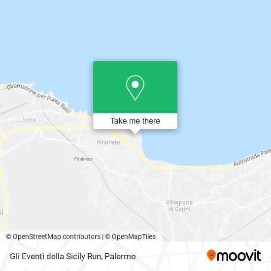 Gli Eventi della Sicily Run map