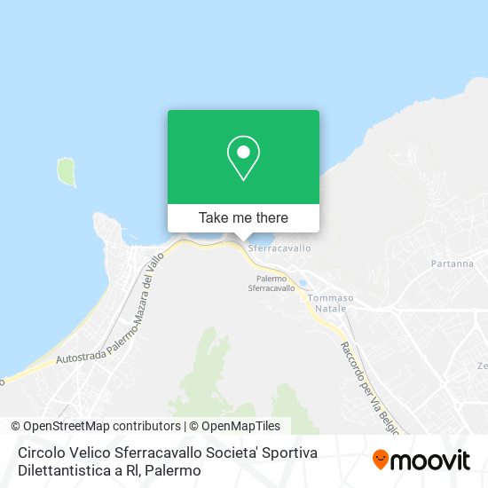Circolo Velico Sferracavallo Societa' Sportiva Dilettantistica a Rl map