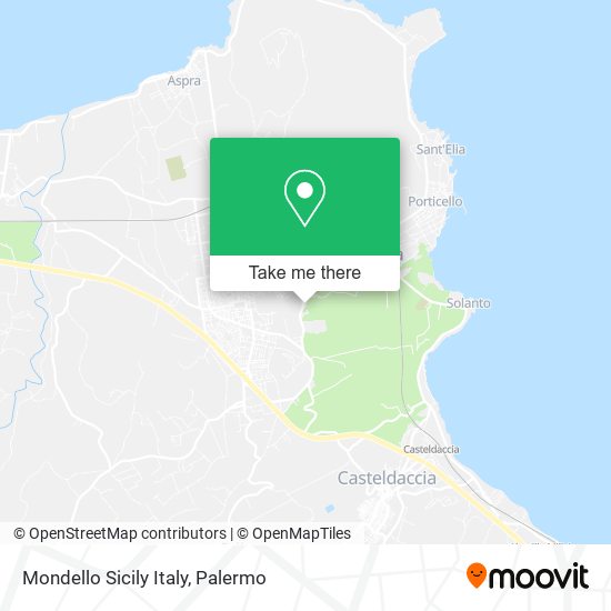 Mondello Sicily Italy map