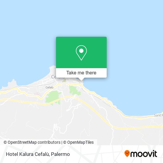 Hotel Kalura Cefalù map