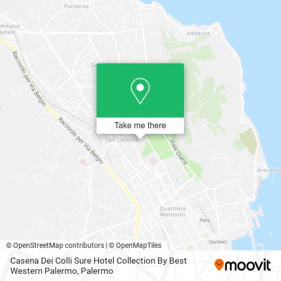 Casena Dei Colli Sure Hotel Collection By Best Western Palermo map