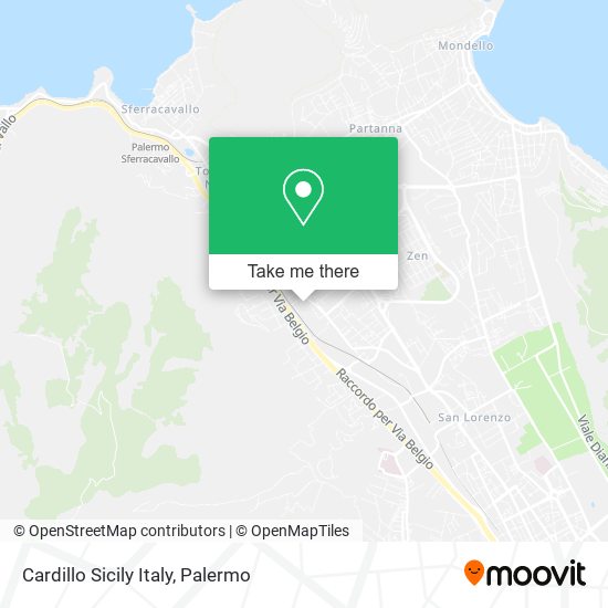 Cardillo Sicily Italy map