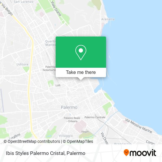 Ibis Styles Palermo Cristal map