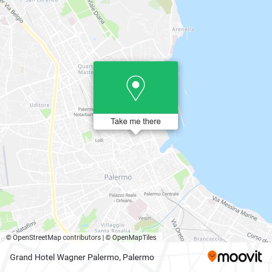 Grand Hotel Wagner Palermo map