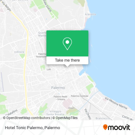 Hotel Tonic Palermo map