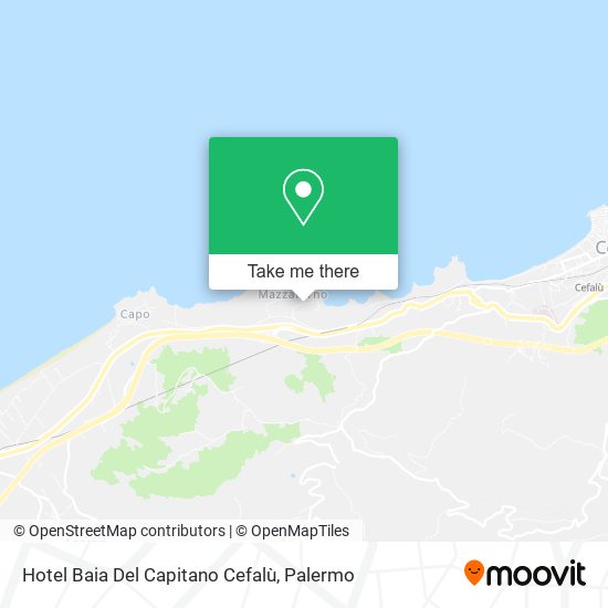 Hotel Baia Del Capitano Cefalù map
