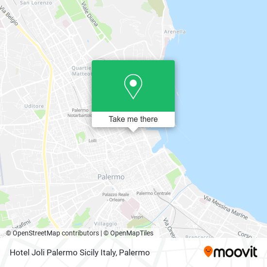 Hotel Joli Palermo Sicily Italy map