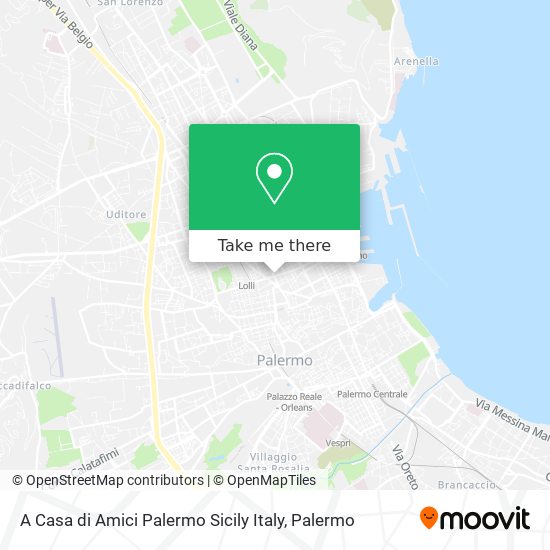 A Casa di Amici Palermo Sicily Italy map