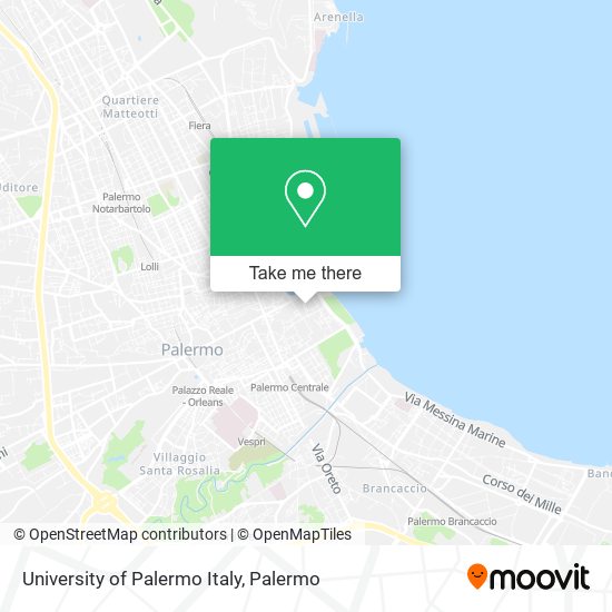 University of Palermo Italy map