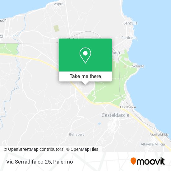 Via Serradifalco  25 map