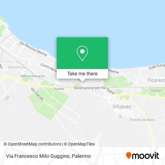 Via Francesco Milo Guggino map