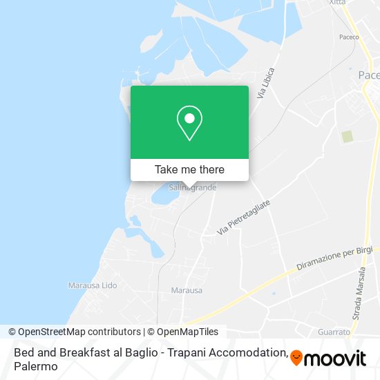 Bed and Breakfast al Baglio - Trapani Accomodation map