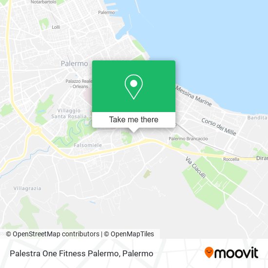 Palestra One Fitness Palermo map