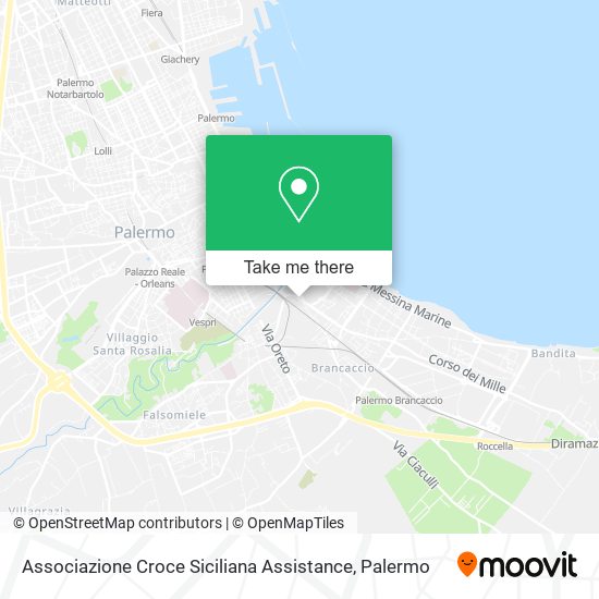 Associazione Croce Siciliana Assistance map