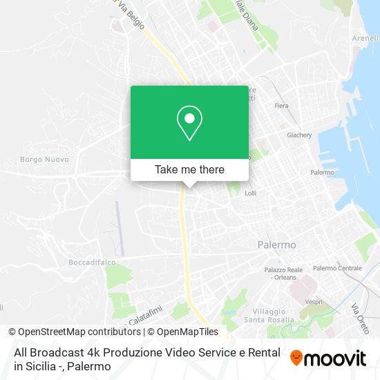 All Broadcast 4k Produzione Video Service e Rental in Sicilia - map