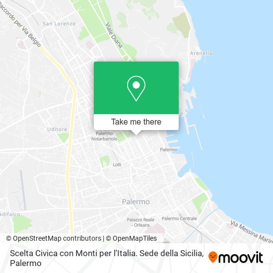 Scelta Civica con Monti per l'Italia. Sede della Sicilia map