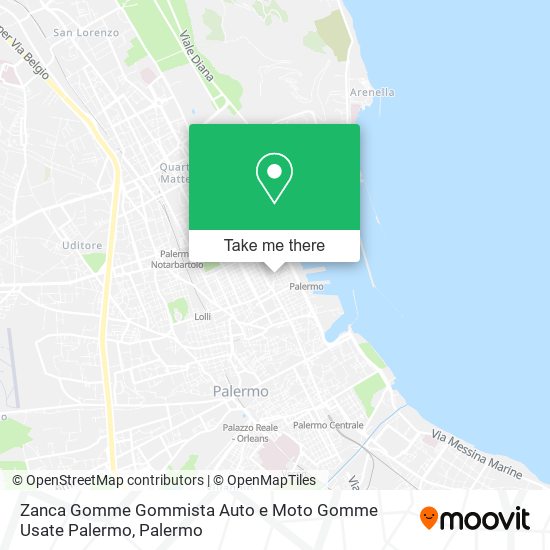 Zanca Gomme Gommista Auto e Moto Gomme Usate Palermo map