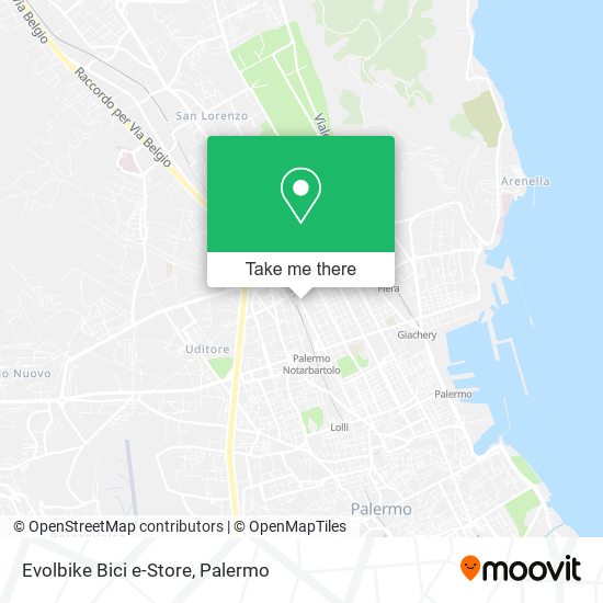 Evolbike Bici e-Store map