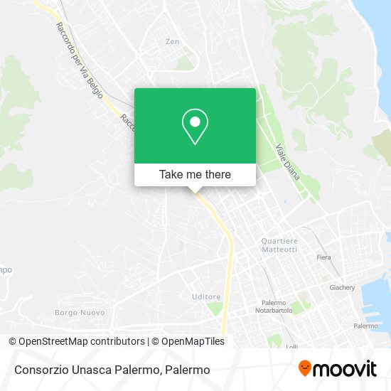 Consorzio Unasca Palermo map