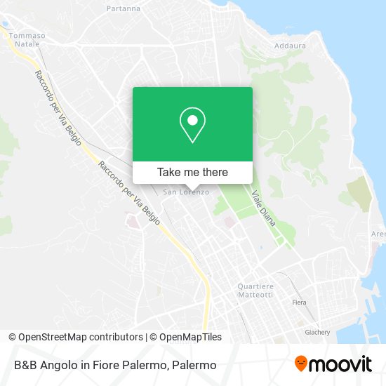 B&B Angolo in Fiore Palermo map