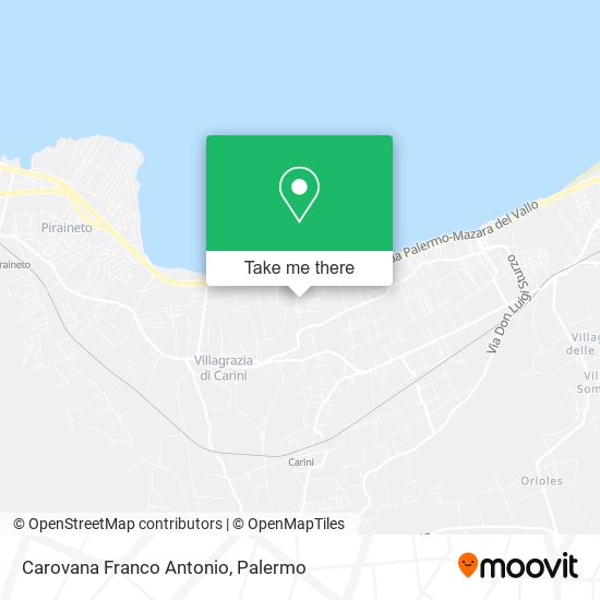Carovana Franco Antonio map