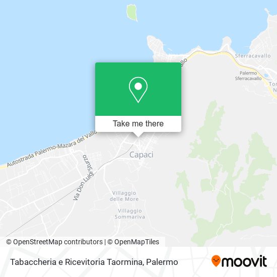 Tabaccheria e Ricevitoria Taormina map