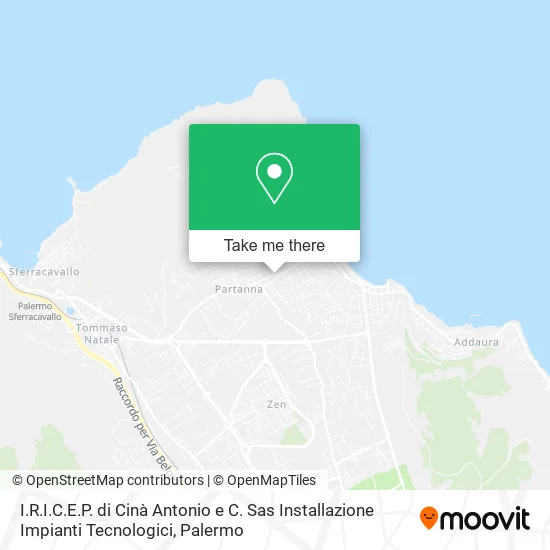 I.R.I.C.E.P. di Cinà Antonio e C. Sas Installazione Impianti Tecnologici map