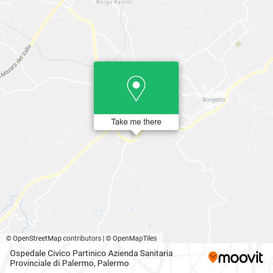 Ospedale Civico Partinico Azienda Sanitaria Provinciale di Palermo map