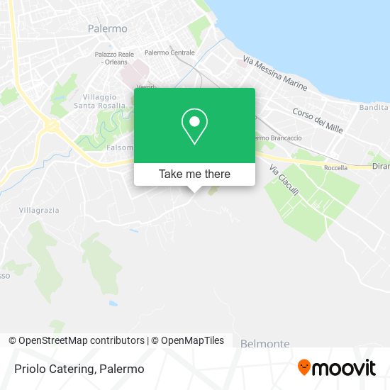 Priolo Catering map