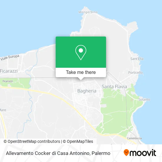 Allevamento Cocker di Casa Antonino map