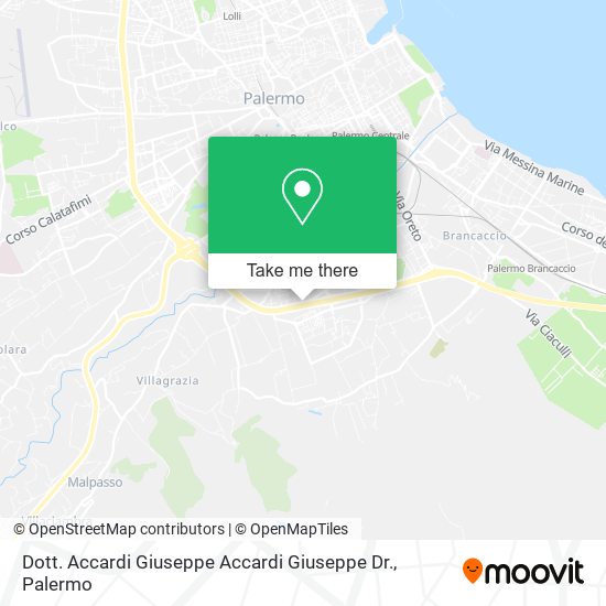 Dott. Accardi Giuseppe Accardi Giuseppe Dr. map