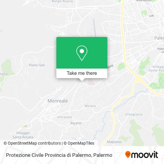 Protezione Civile Provincia di Palermo map