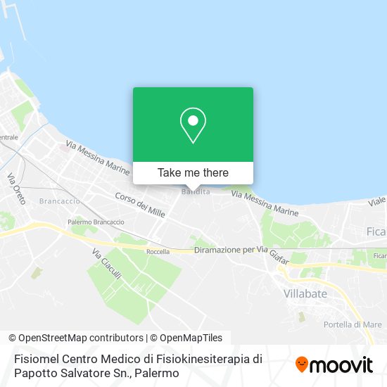 Fisiomel Centro Medico di Fisiokinesiterapia di Papotto Salvatore Sn. map