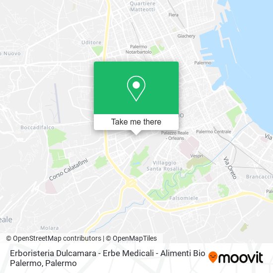Erboristeria Dulcamara - Erbe Medicali - Alimenti Bio Palermo map