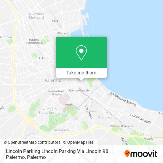 Lincoln Parking Lincoln Parking Via Lincoln 98 Palermo map