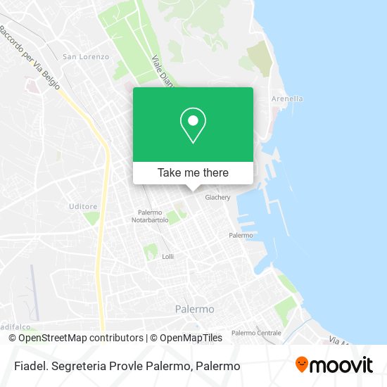 Fiadel. Segreteria Provle Palermo map