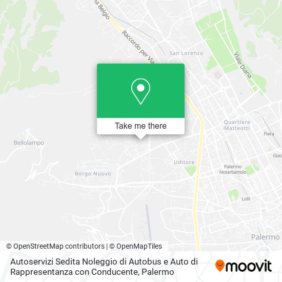 Autoservizi Sedita Noleggio di Autobus e Auto di Rappresentanza con Conducente map